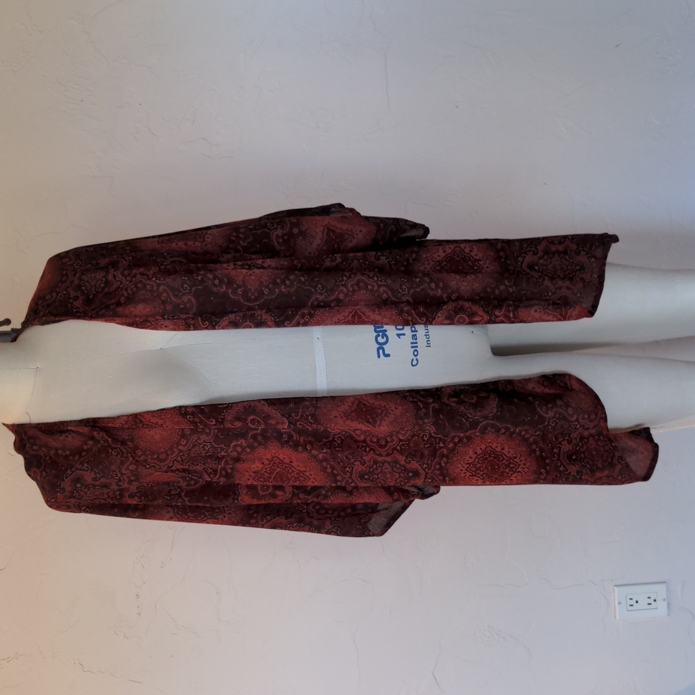 Blood Red Billabong Kimono, swimsuit cover up, shawl